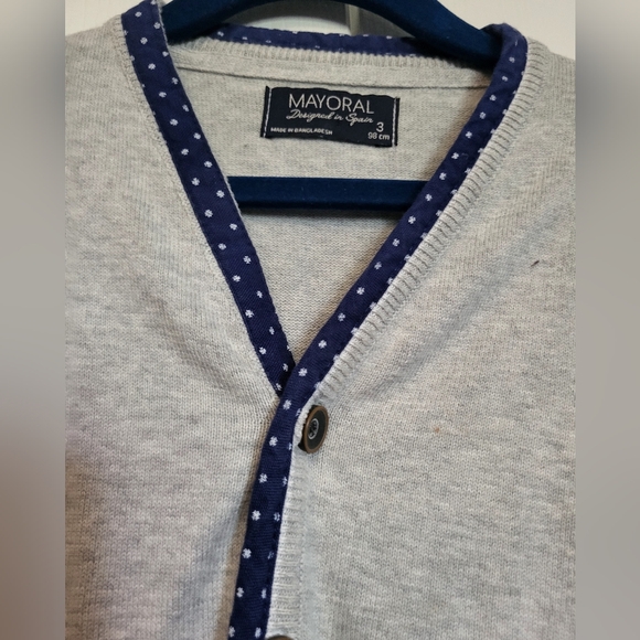 Boys Beautifully Made Button Down Sweater Vest by Mayoral Size 3 - Picture 5 of 8